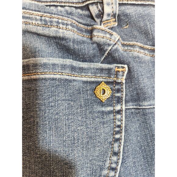 Democracy Jeans Womens Sz 16 Blue "Ab" Solution Technology Whiskers Stretch - Picture 6 of 14